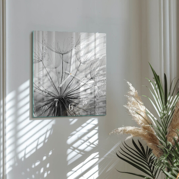 Square wall clock Dandelion