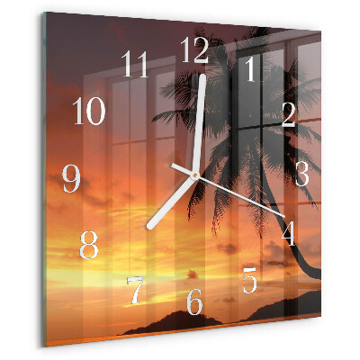 Square wall clock Palm