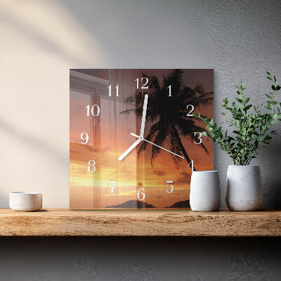 Square wall clock Palm