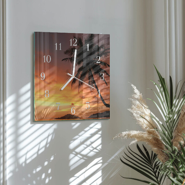 Square wall clock Palm