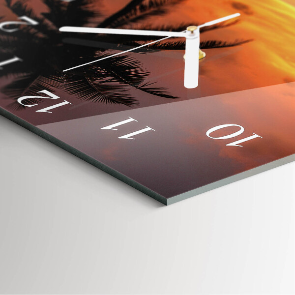 Square wall clock Palm