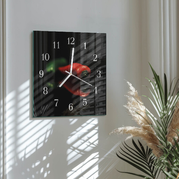 Square wall clock Pepper