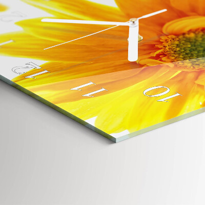 Square wall clock Flower