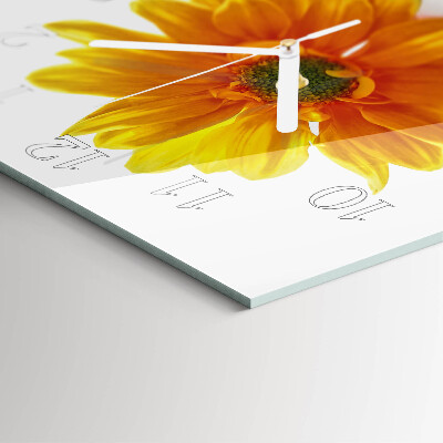 Square wall clock Flower