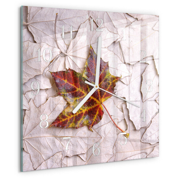 Square wall clock Maple Leaf