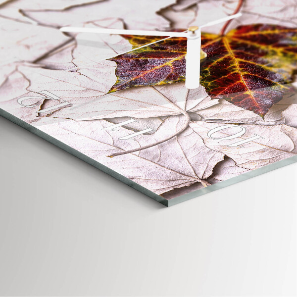 Square wall clock Maple Leaf