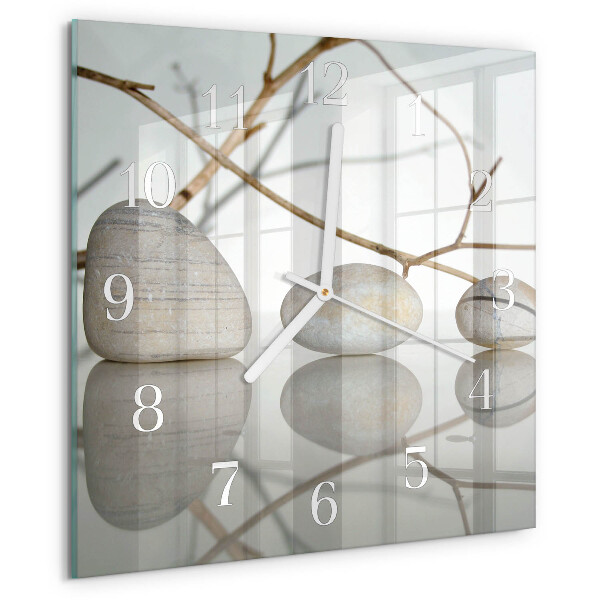 Square wall clock Stones