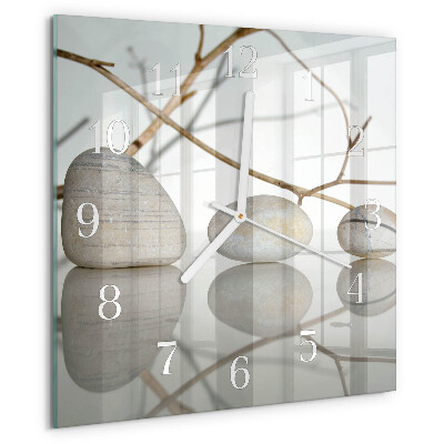Square wall clock Stones