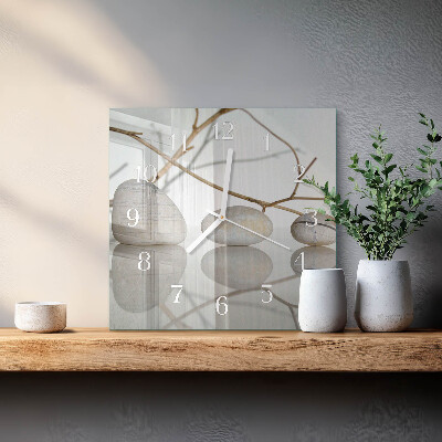 Square wall clock Stones