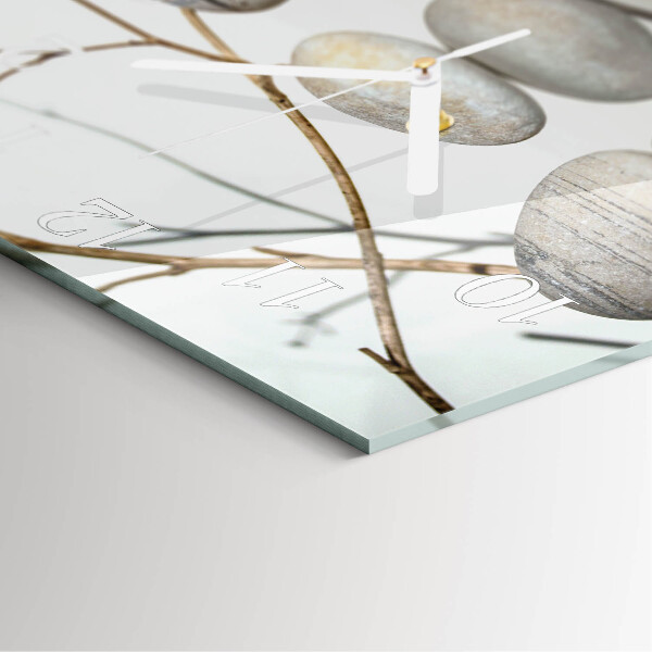 Square wall clock Stones