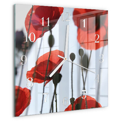 Square wall clock Poppy