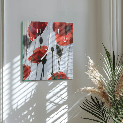 Square wall clock Poppy