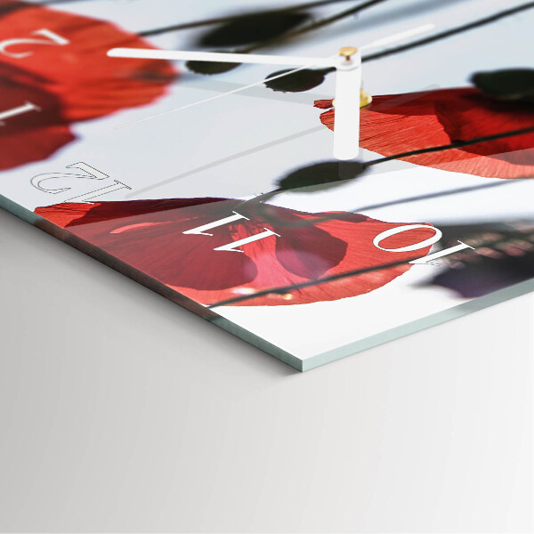 Square wall clock Poppy