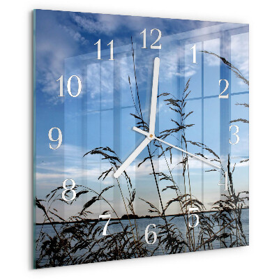 Square wall clock Grass