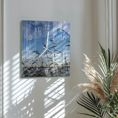 Square wall clock Grass