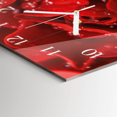 Square wall clock Rose