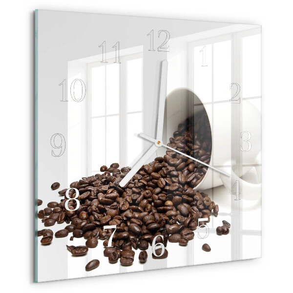 Square wall clock Cup of Coffee