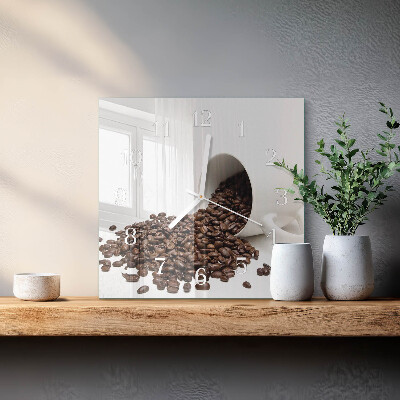 Square wall clock Cup of Coffee
