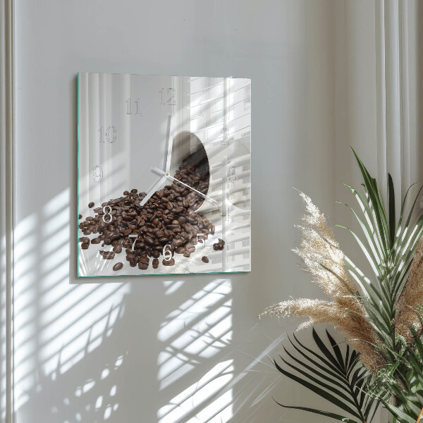 Square wall clock Cup of Coffee