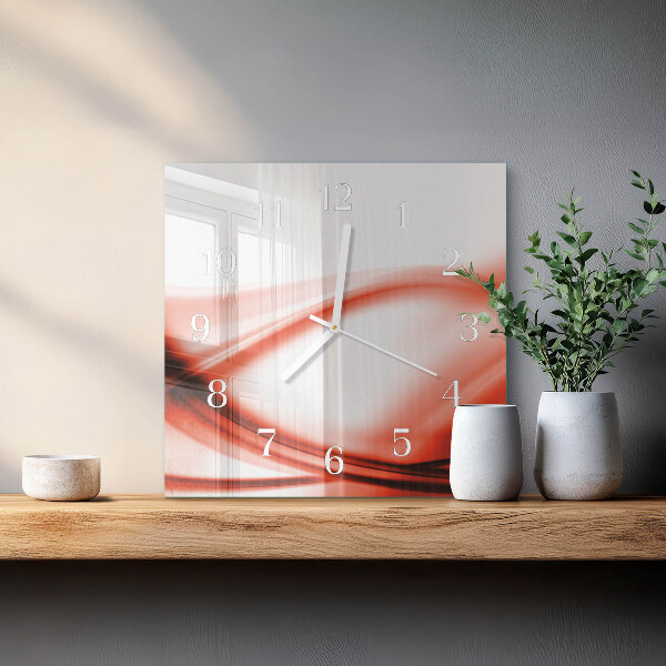 Square wall clock Abstract Lines