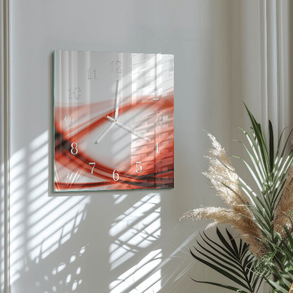 Square wall clock Abstract Lines