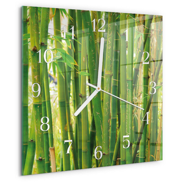 Square wall clock Bamboo Plant