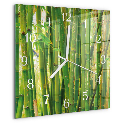 Square wall clock Bamboo Plant