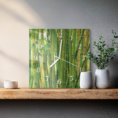 Square wall clock Bamboo Plant