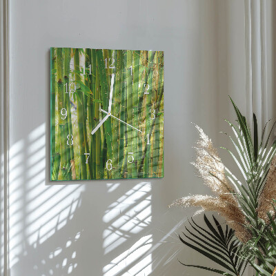Square wall clock Bamboo Plant