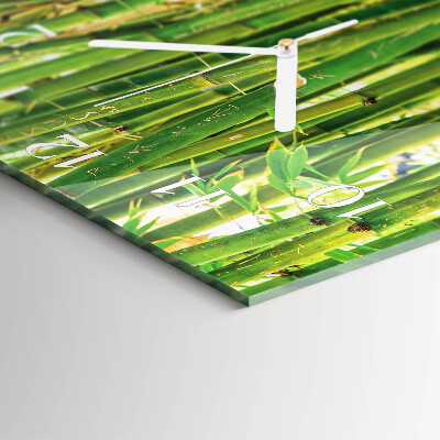 Square wall clock Bamboo Plant
