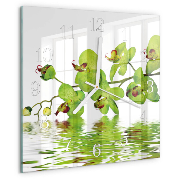 Square wall clock Orchid
