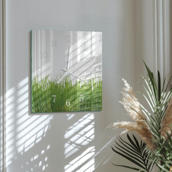 Square wall clock Floral Art