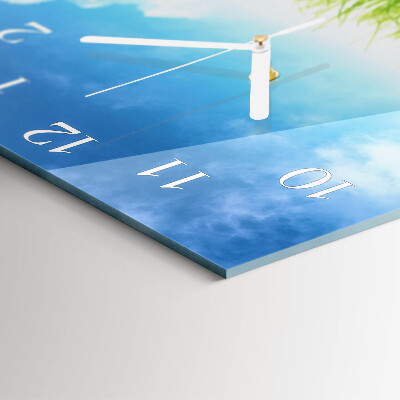 Square wall clock Grass