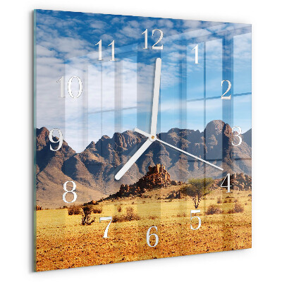 Square wall clock Mountains