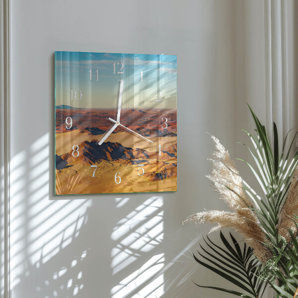 Square wall clock Desert