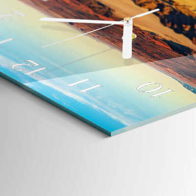 Square wall clock Desert