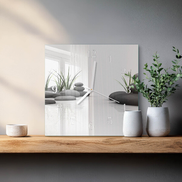 Square wall clock Stone Spa