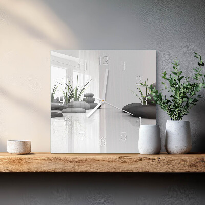 Square wall clock Stone Spa