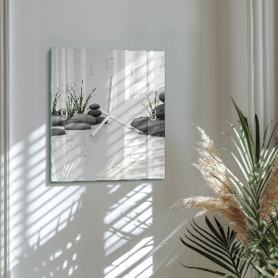 Square wall clock Stone Spa