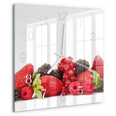 Square wall clock Fruit