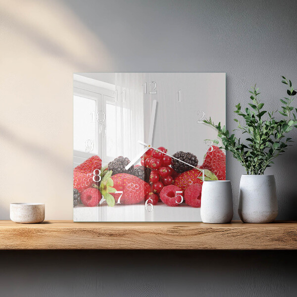 Square wall clock Fruit