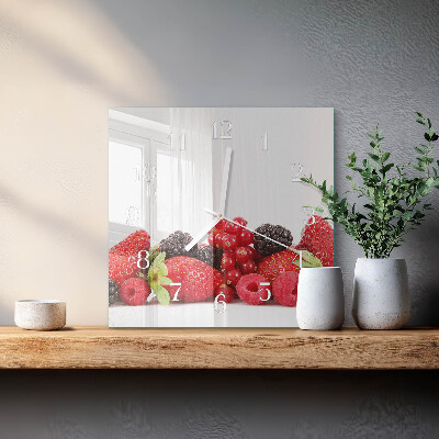 Square wall clock Fruit
