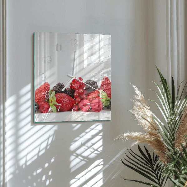 Square wall clock Fruit