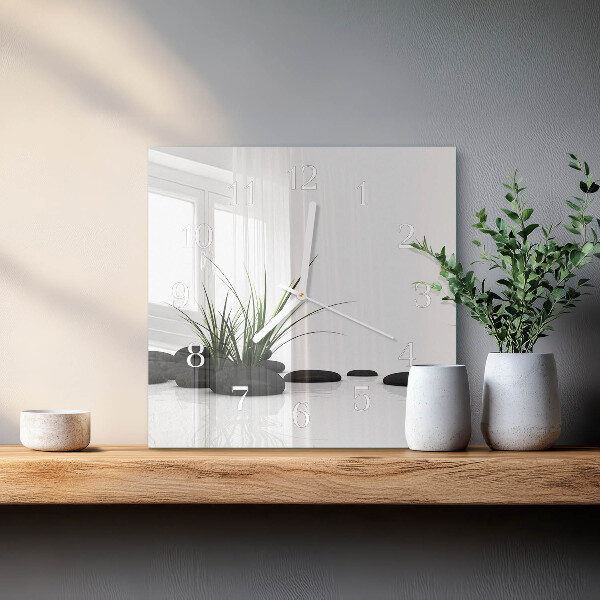 Square wall clock Stones
