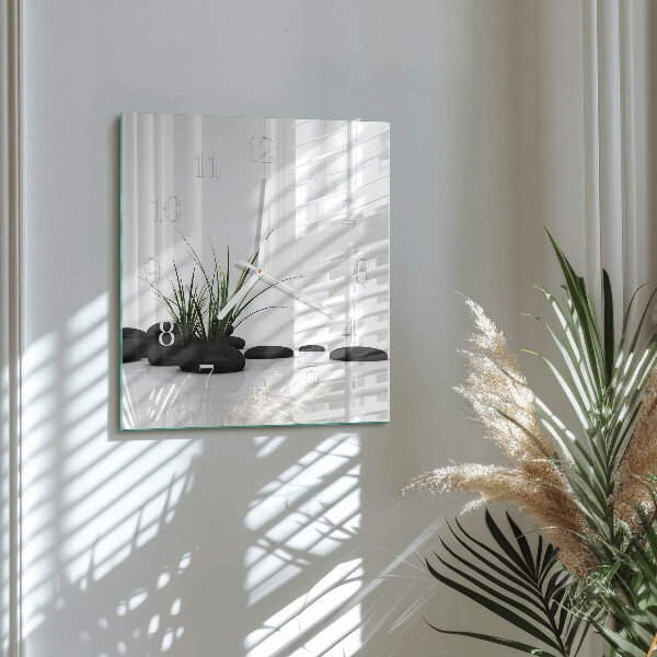Square wall clock Stones