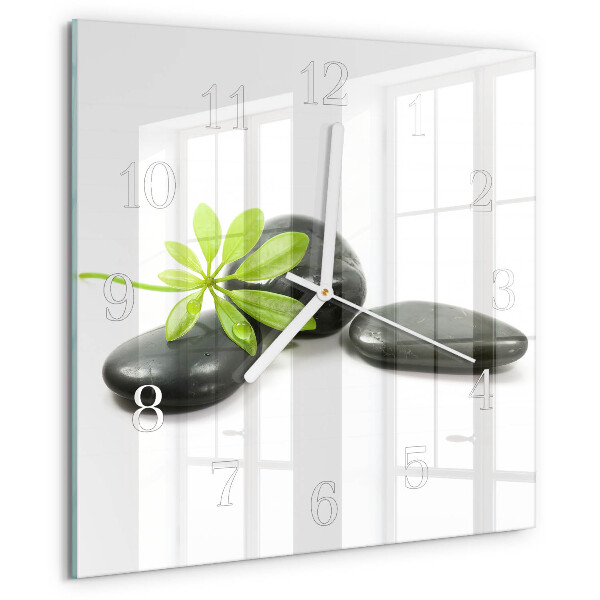 Square wall clock Stones