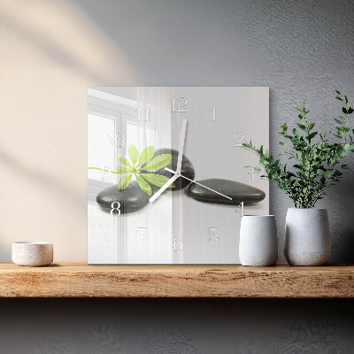 Square wall clock Stones