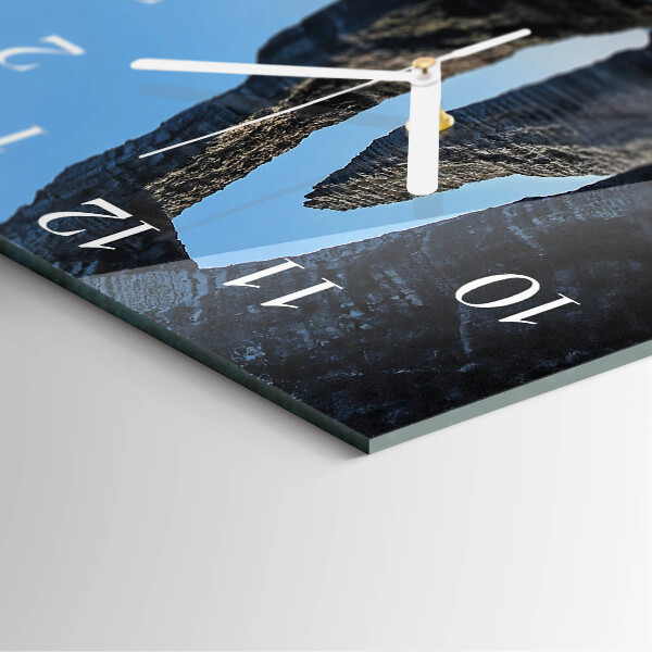 Square wall clock Stone