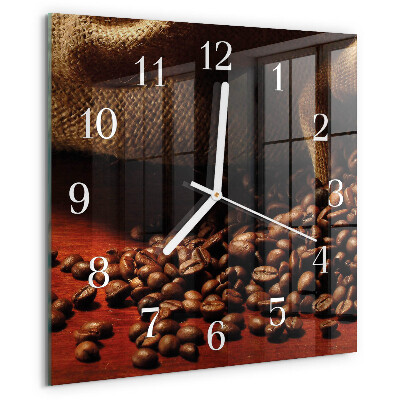 Square wall clock Coffee Beans
