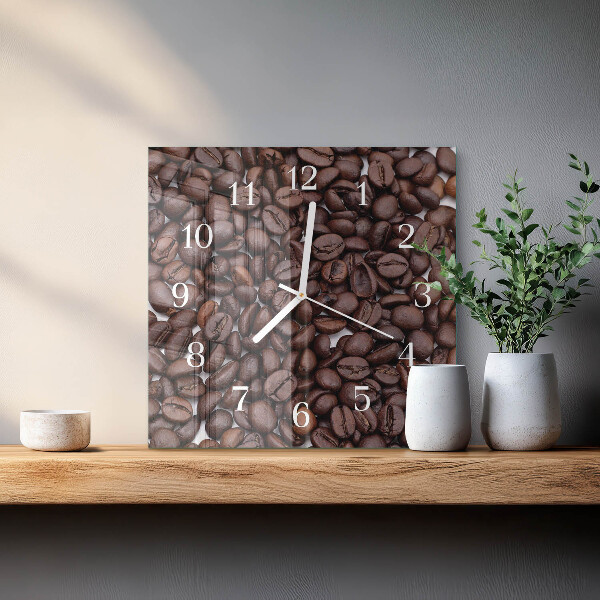 Square wall clock Coffee Beans